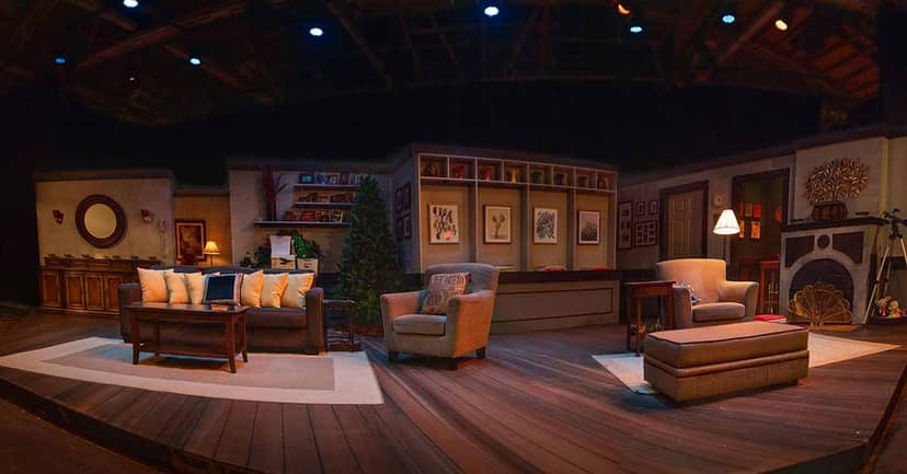 Main Theater at City Lights: cozy stage set for networking events and workshops.