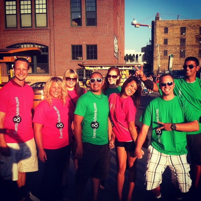 Vibrant event team in branded shirts at a successful outdoor festival in Santa Clara.