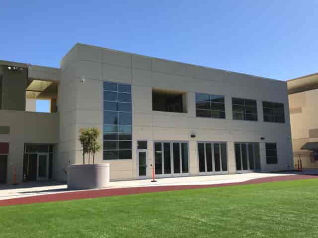 Arrillaga Family Pavilion: modern event venue with large windows and natural light.