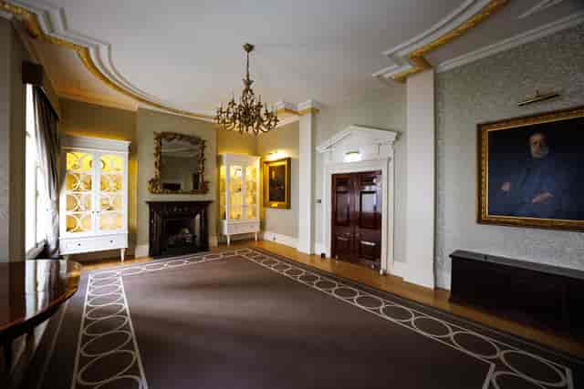 Elegant One Moorgate Place boardroom, fireplace, corporate events, private dining