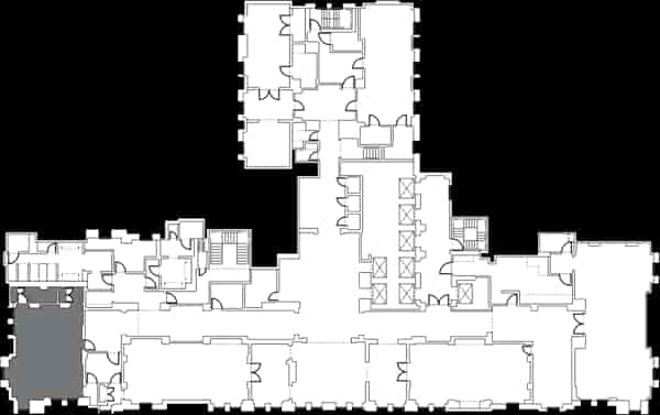 Floor plan of Salon 4 at Fairmont Royal York for events and meetings.