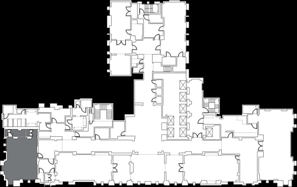 Floor plan of Salon 4 at Fairmont Royal York for events and meetings.