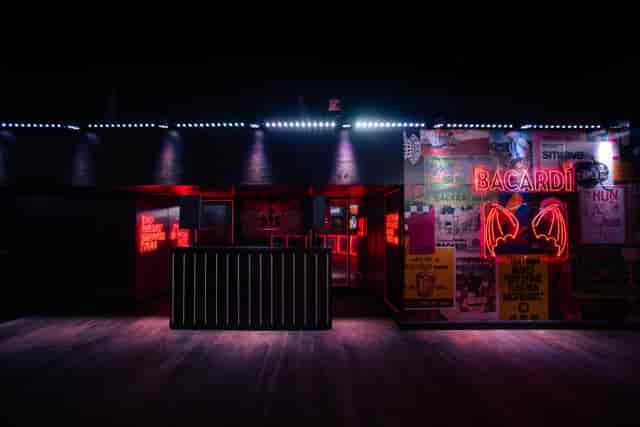 Ministry of Sound Loft neon Bacardi event space