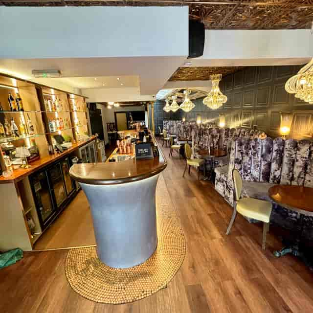 Stylish function room at Sinclairs Bar, perfect for cocktail receptions and networking events.