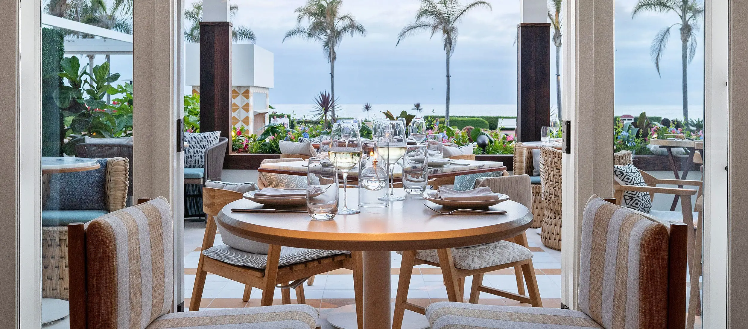 Elegant dining table at Serea Coastal Cuisine, perfect for events and gatherings.