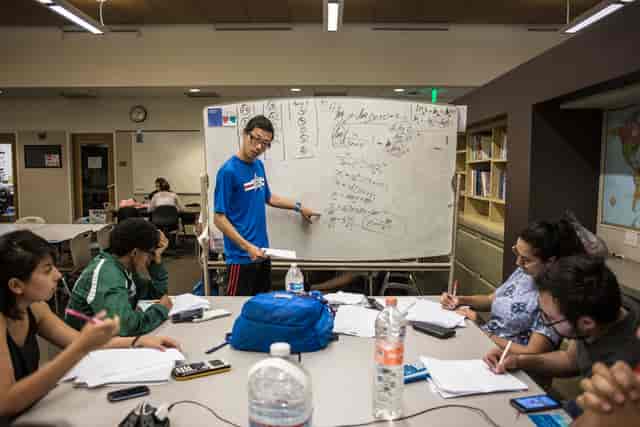 Conference room at Southwestern College with whiteboard for workshops and brainstorming sessions.