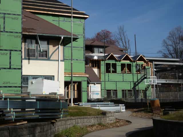Baird Community Center construction site in South Orange Village, event planning impact.