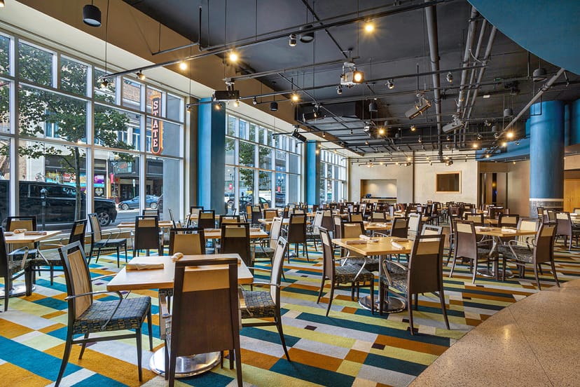 Spacious 2nd Floor event space at The Heldrich Hotel, ideal for workshops and receptions.