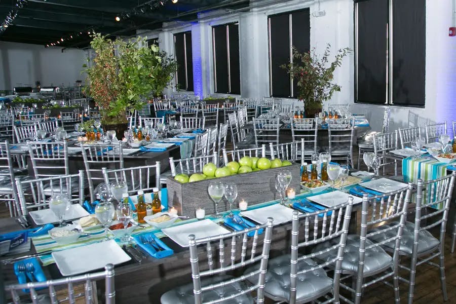 Elegant event space with chiavari chairs for private parties and corporate gatherings.