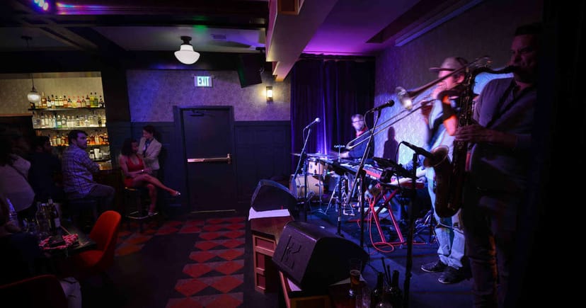 "Vibrant live music venue at Cafe du Nord, perfect for networking and after-parties."