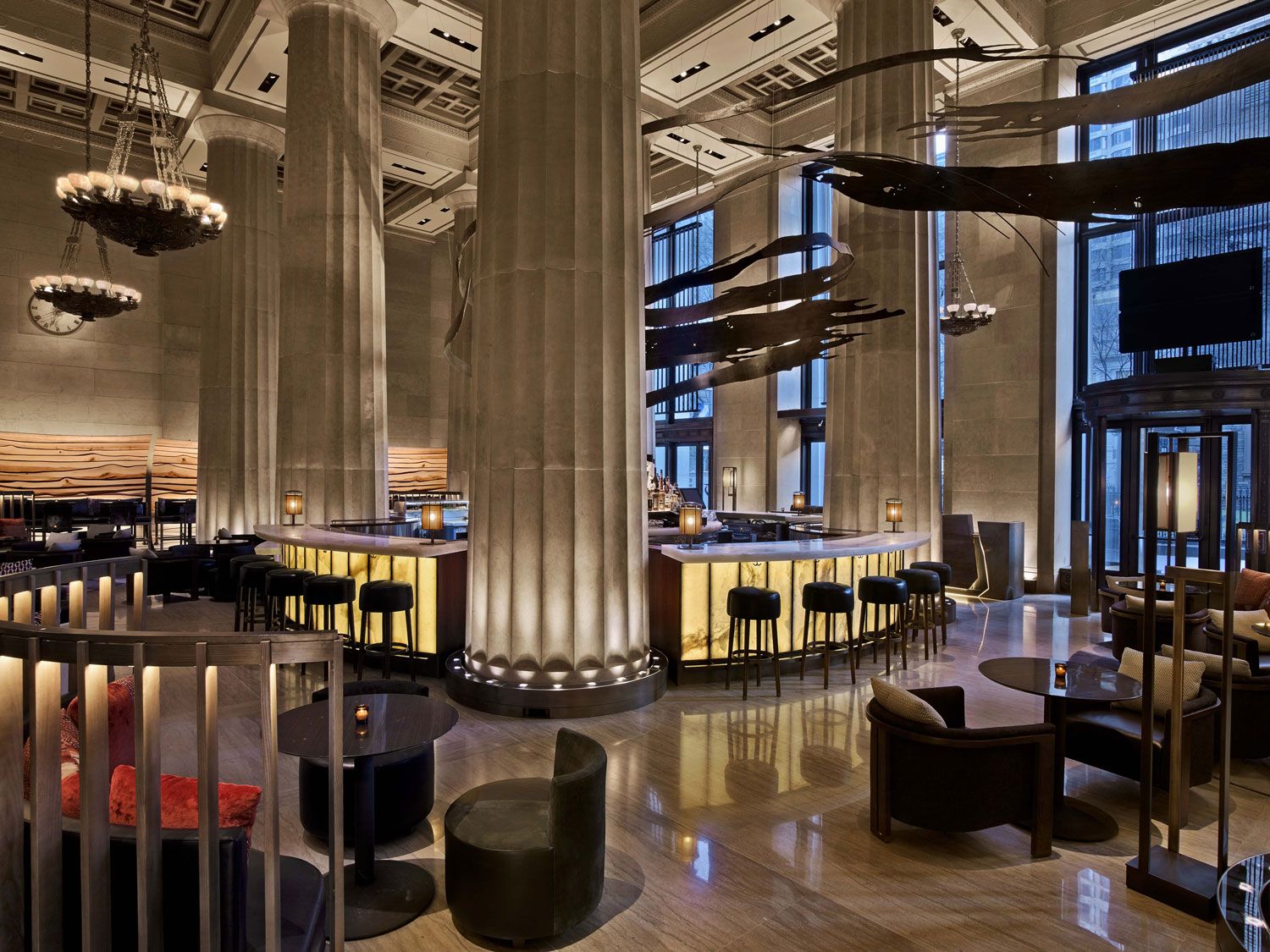 Nobu Downtown dining room with modern design, ideal for corporate events and receptions.