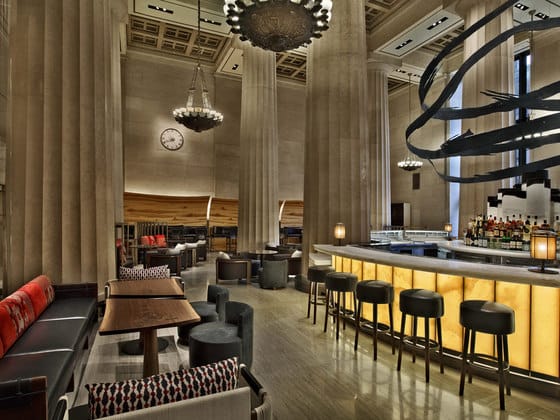 Elegant dining room at Nobu Downtown, ideal for upscale corporate events and celebrations.