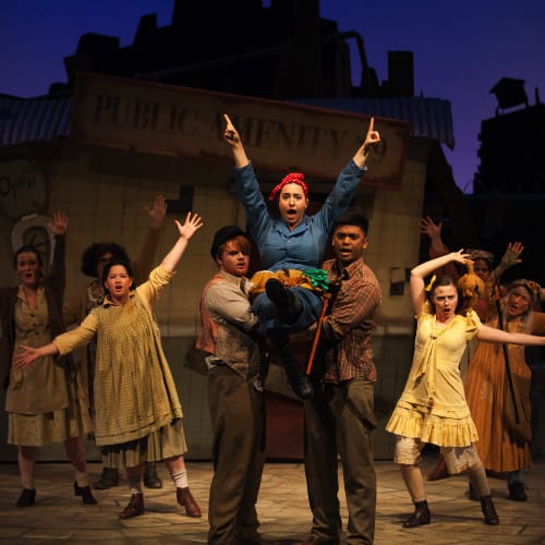 Dynamic theatrical performance at West Valley College Theater, showcasing live event energy.