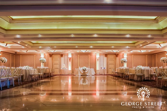 Elegant ballroom at Glen Island Harbour Club, perfect for weddings and formal events.