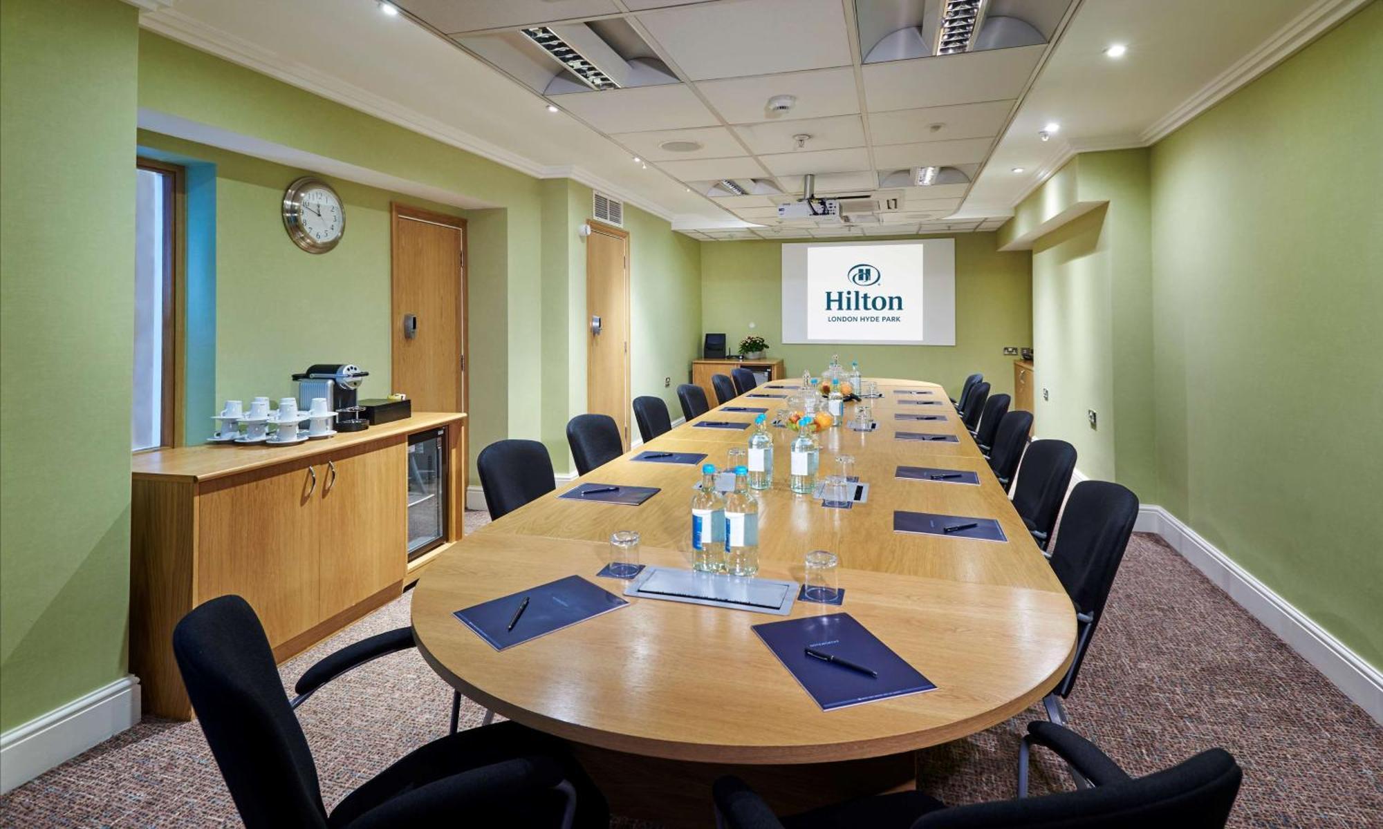 Boardroom at DoubleTree by Hilton London, ideal for corporate meetings and events.