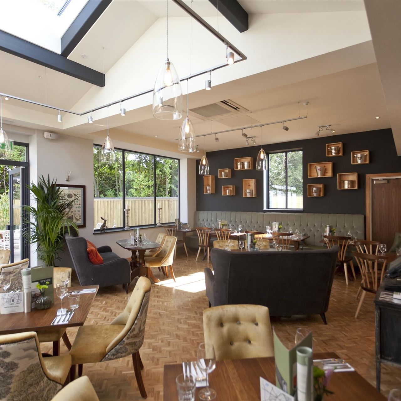 Stylish outdoor deck area at The High Field, perfect for intimate gatherings and meetings.
