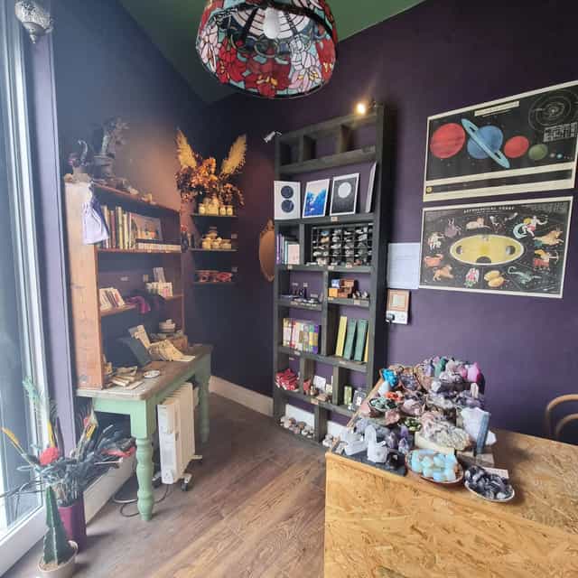 Cozy retail space in The Twelfth House for workshops and intimate gatherings.
