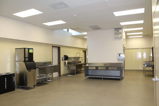 Spacious kitchen at Orchard City Banquet Hall, perfect for catering events.