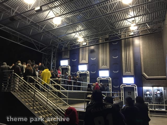 Theatre Royale entrance at California's Great America, bustling crowd for an event.
