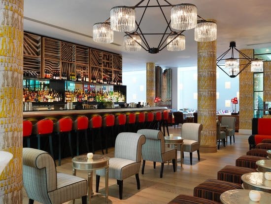 Stylish Dive Bar at Ham Yard Hotel, perfect for networking events and cocktail receptions.