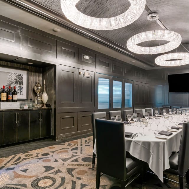 Private dining room at Morton's The Steakhouse, ideal for upscale events and corporate gatherings.