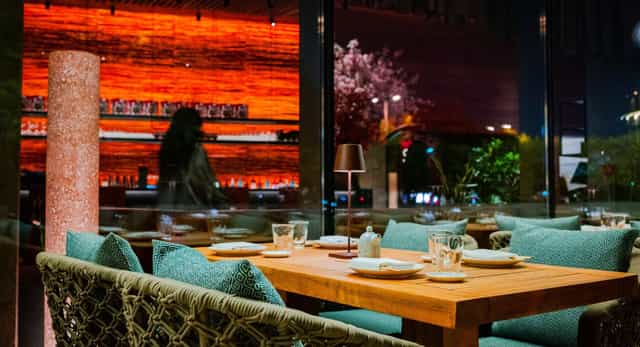 Semi-private dining room at Roka Riyadh, ideal for intimate meetings and networking events.
