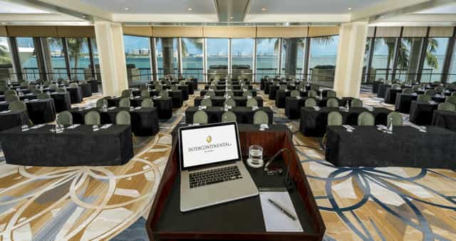 Grand Ballroom at InterContinental Miami, waterfront view, ideal for corporate events.