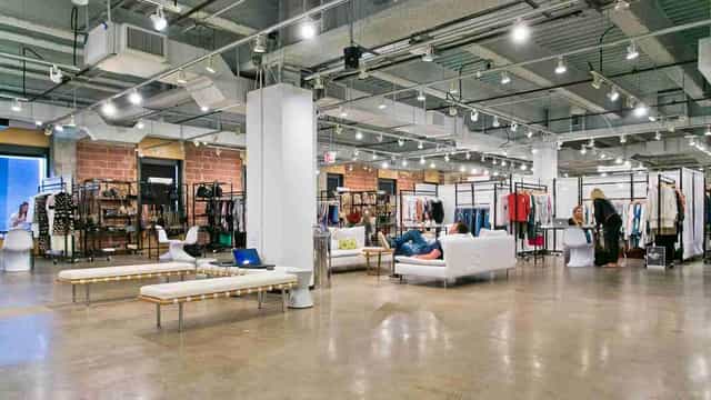 Chic event space in Fashion Industry Gallery for product launches and pop-up events.