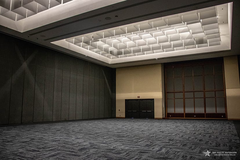 Spacious Ballroom A at Kay Bailey Hutchison Convention Center, ideal for conferences and events.