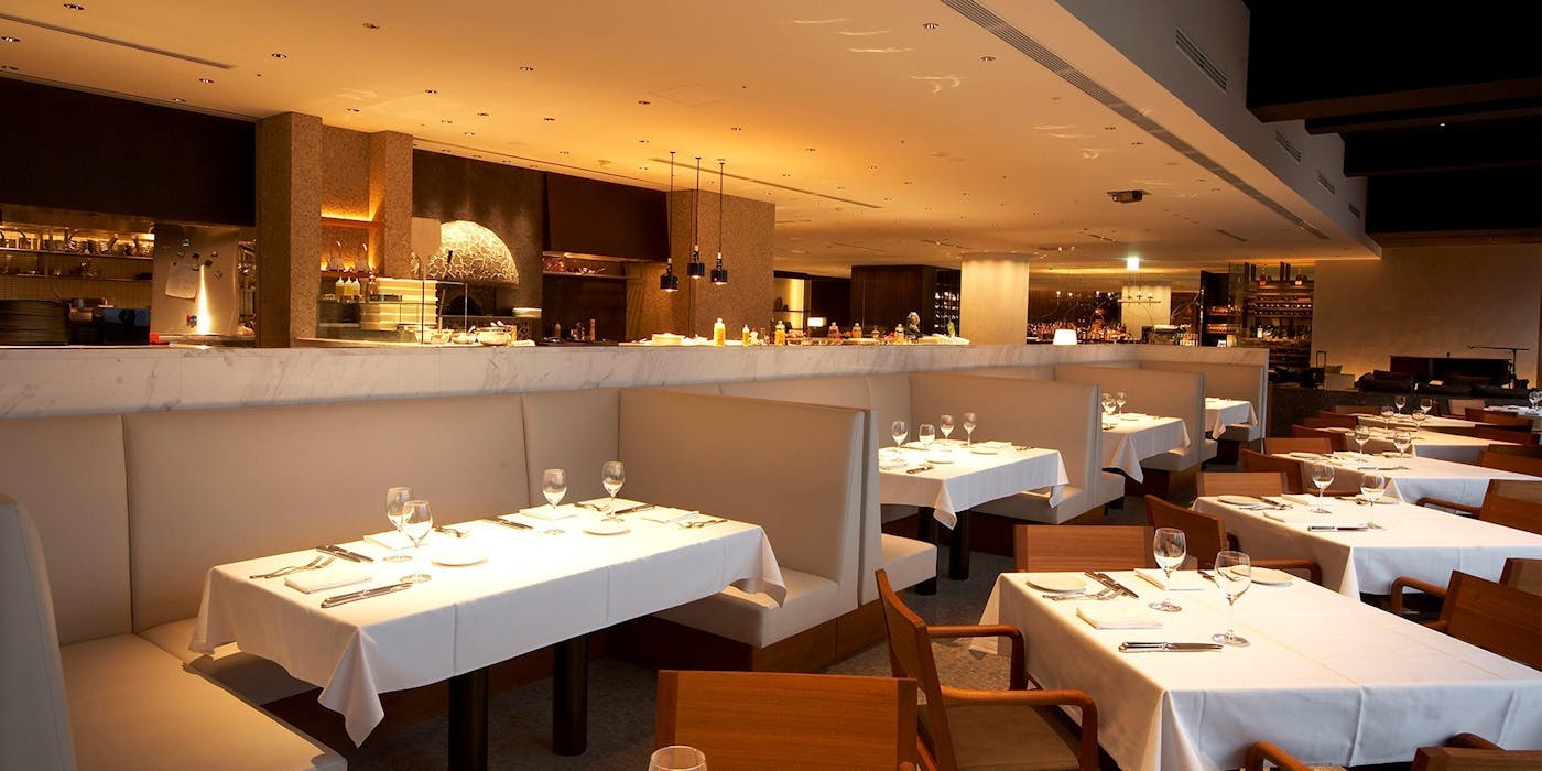 Antipasto bar at XEX TOKYO, elegant setting for private events and business dinners.