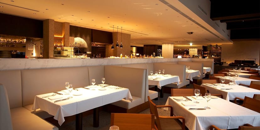 Antipasto bar at XEX TOKYO, elegant setting for private events and business dinners.