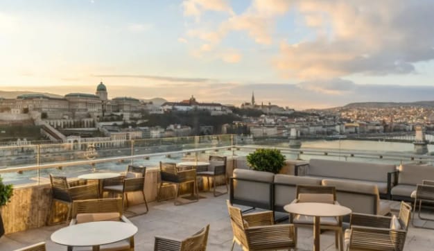 Half Terrace rooftop venue with city views, ideal for upscale events and cocktail receptions.