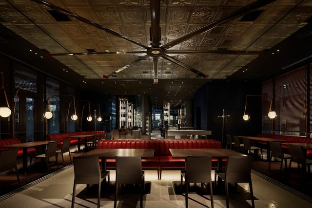 Modern event venue in Nihombashi with stylish design and flexible seating arrangements.