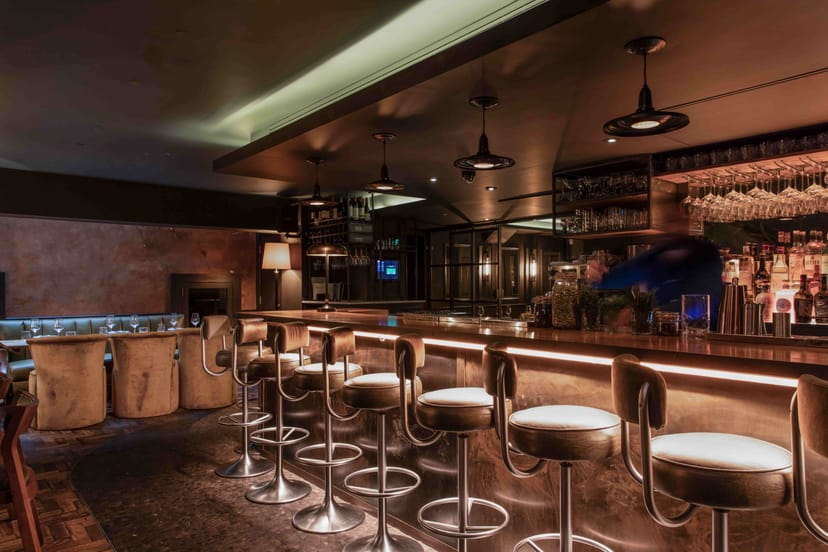 Sleek Ember Bar in Ember Yard, perfect for networking events and cocktail receptions.
