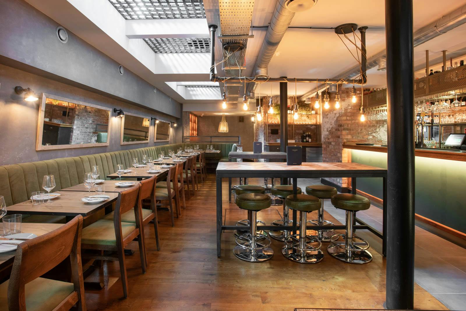 Modern Merchant Room at Salt Yard, ideal for corporate events and intimate gatherings.