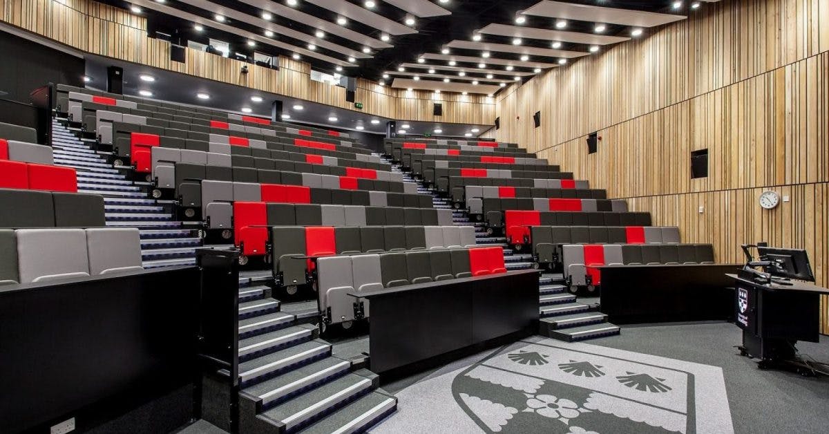 Palmer G.10 Lecture Theatre, modern auditorium with tiered seating for events and presentations.