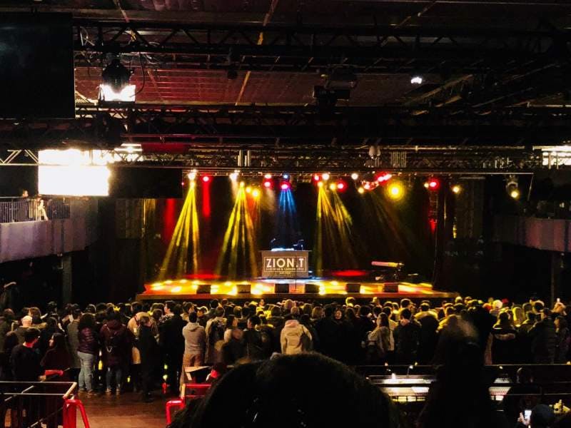 Palladium Times Square event space with dynamic lighting for concerts and corporate events.