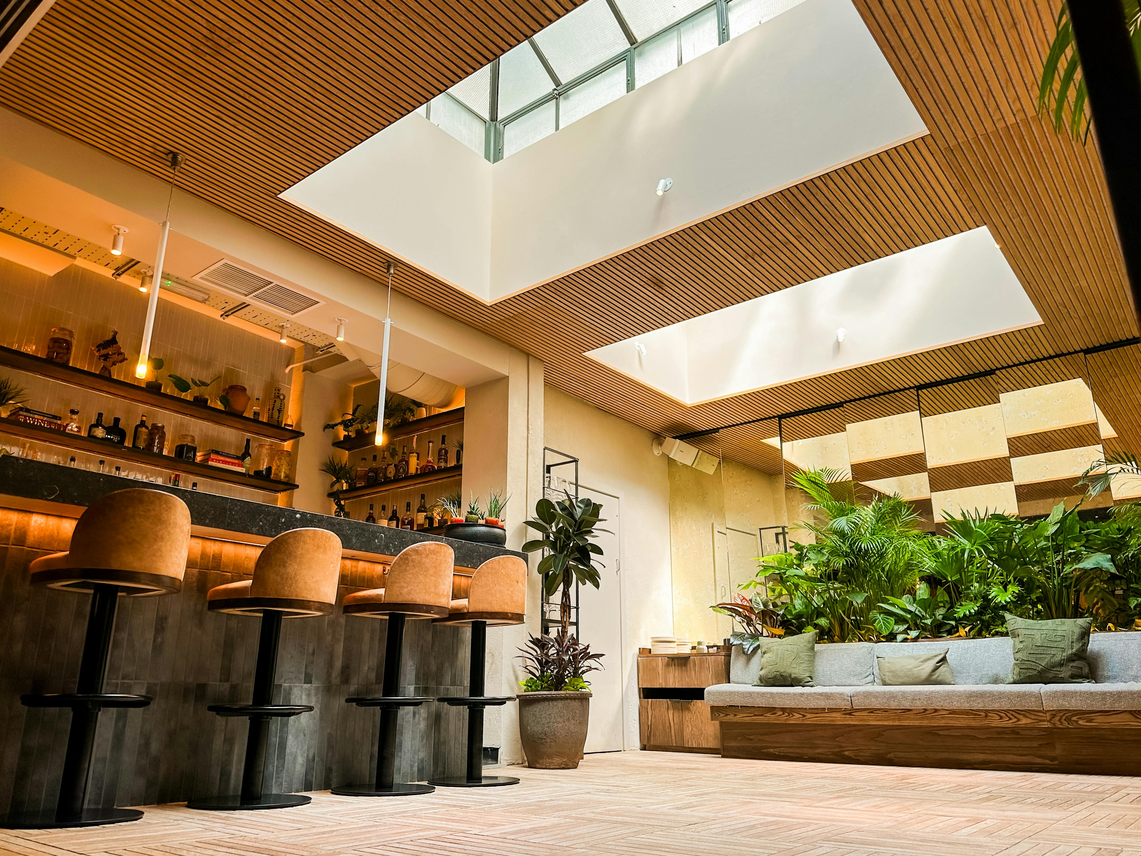 Stylish Carmel Fitzrovia venue with natural light, ideal for networking events and gatherings.