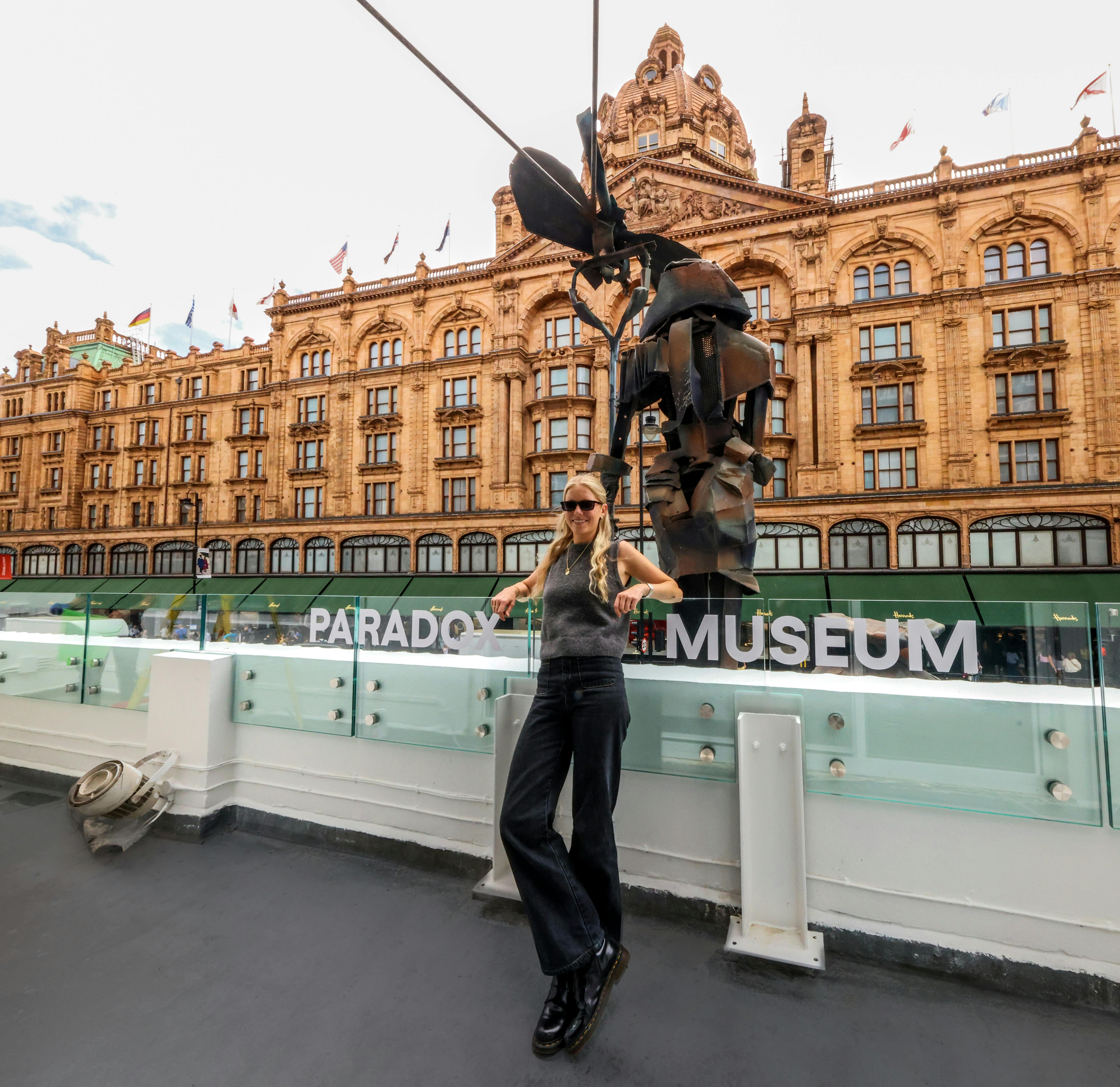 Stylish venue with striking sculpture at Paradox Museum London for unique events.