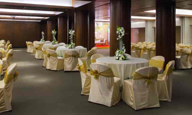 Elegant event space at The Mirador Hotel Mumbai, perfect for weddings and corporate gatherings.