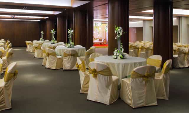 Elegant event space at The Mirador Hotel Mumbai, perfect for weddings and corporate gatherings.