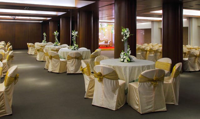 Elegant event space at The Mirador Hotel Mumbai, perfect for weddings and corporate gatherings.