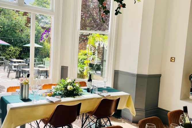 Elegant dining space at Blue Piano Bar, perfect for intimate gatherings and events. - Banner