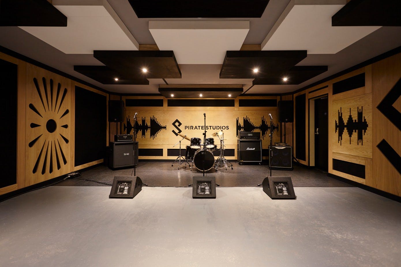 Pirate Studios Birmingham rehearsal space with soundproofing for music events and workshops.