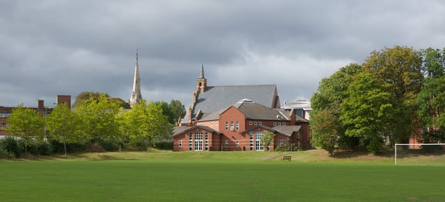 Church and Music Centre at King Edward VI Handsworth School, ideal for outdoor events.