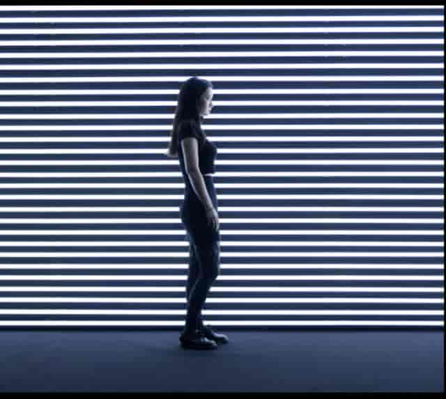 Sleek Elipse venue with striped backdrop, ideal for product launches and fashion events.