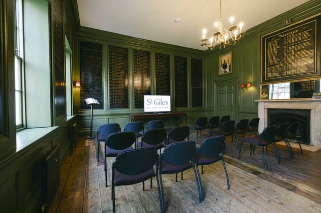 Elegant meeting room at The Vestry House, ideal for gatherings and presentations.