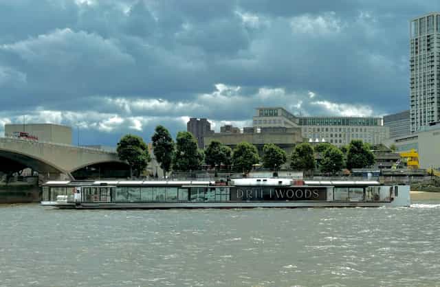 Driftwoods venue on water, modern design for corporate events and social celebrations.