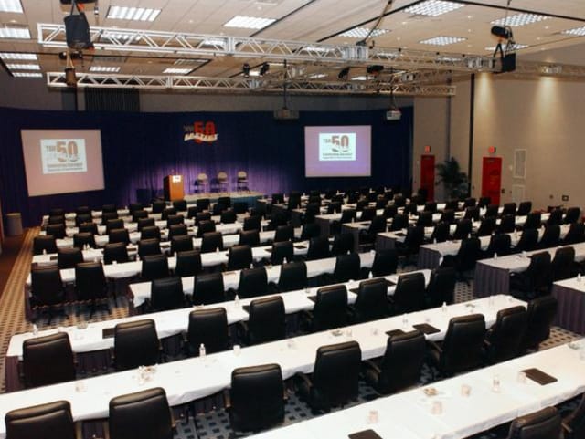 Meeting Room at George R. Brown Convention Center, organized for conferences and presentations.