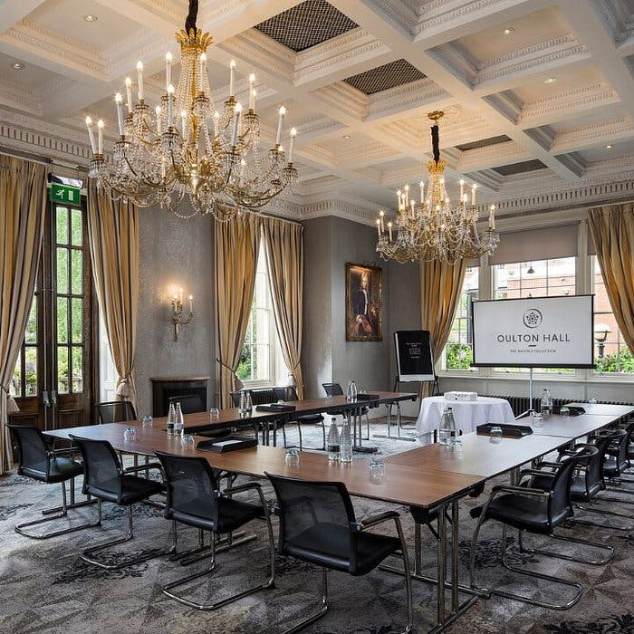 Rothwell Room at Oulton Hall: elegant meeting space for corporate events and workshops.